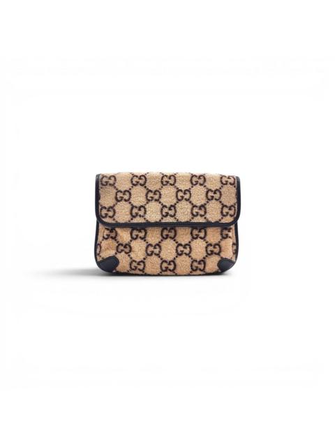 GUCCI Belt Bag Fanny Pack Shoulder Bag GG Supreme Wool
