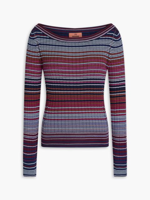 Missoni Striped ribbed cotton-blend top