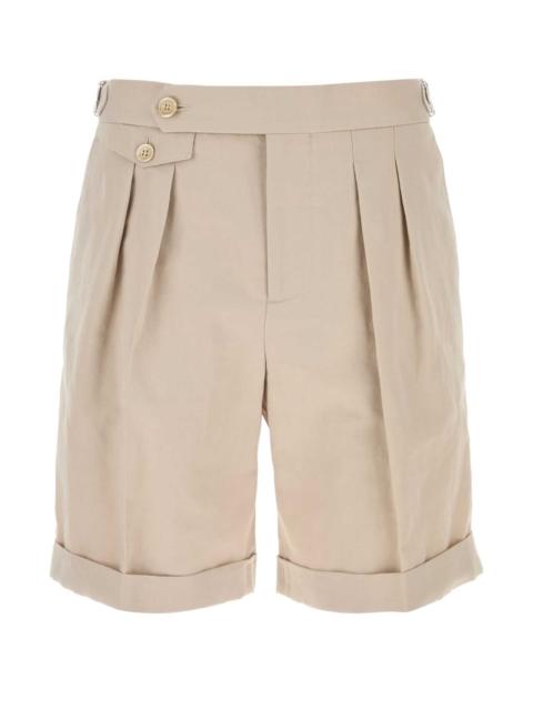 Brunello Cucinelli Brunello Cucinelli Men Sand Cotton Blend Bermuda Shorts