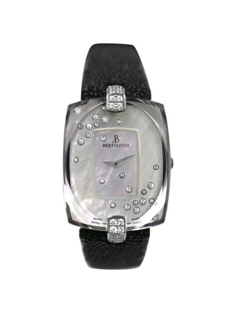 Other Designers Pre-owned Bertolucci Doppia Quartz Diamond White Dial Ladies Watch 413.03027