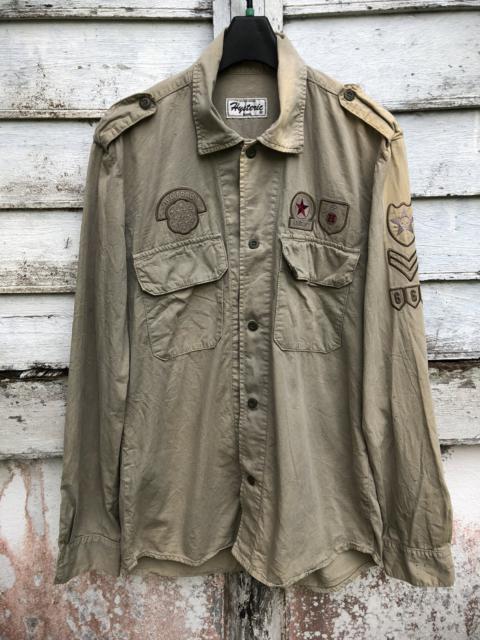 Vintage - Distressed OG Military Shirt H.G Force 666 Divisions