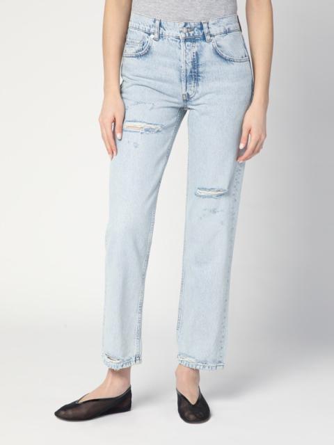 ANINE BING Kate straight-leg bleached blue jeans