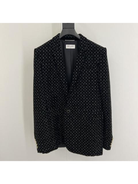 Saint Laurent Velvet Embellished Blazer
