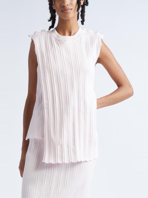 Jil Sander Jil Sander Asymmetric Cotton Rib Wrap Sweater Vest in Morganite at Nordstrom