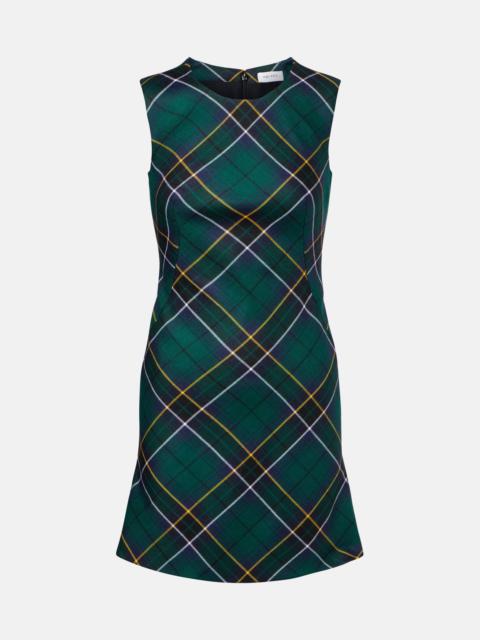 Alexander McQueen Tartan wool minidress