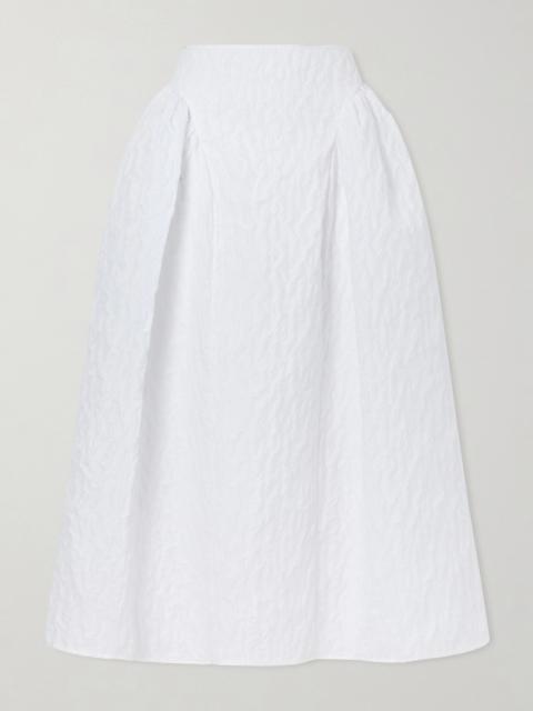 CECILIE BAHNSEN Fabiola Cotton-blend Cloqué Midi Skirt