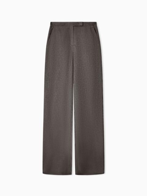 EMPORIO ARMANI ICON TROUSERS IN ARMURE JACQUARD