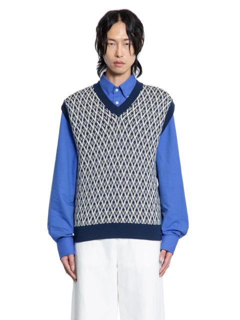 Valentino Wool-Vest-With-Toute-La-V-All-Over-Jacquard