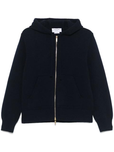 Thom Browne Geese Jersey Intarsia Zip Up Sweater