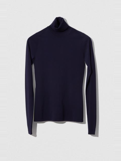 BY FAR BRANKA POLO NECK DARK NAVY MARTINICA VISCOSE