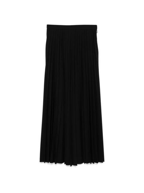 pleated maxi skirt