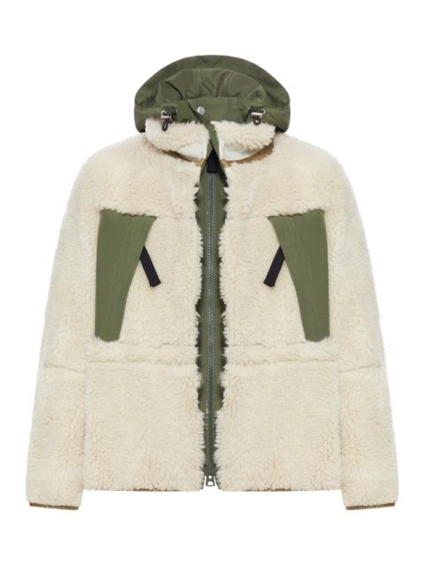 sacai Sacai Men Shearling Bomber Jacket