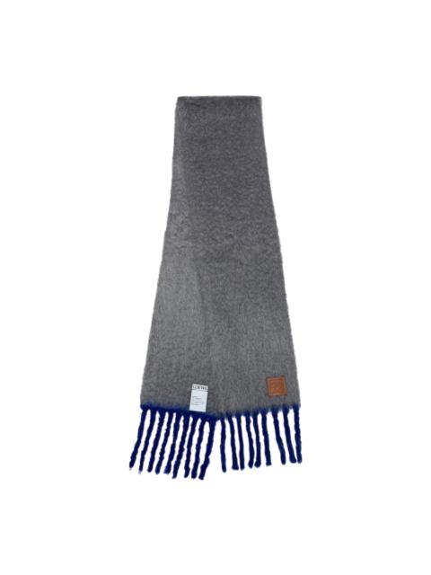 Loewe LOEWE Fall Winter 2024 Mohair & Wool Anagram Patch Fringe Scarf