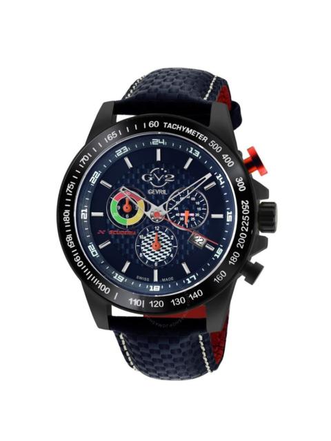 Other Designers GV2 by Gevril Scuderia Chronograph Tachymeter Blue Dial Men's Watch 9924