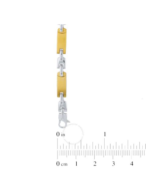 Robert Alton - Robert Alton Two-Tone Stainless Steel Link Bracelet with Yellow Finish