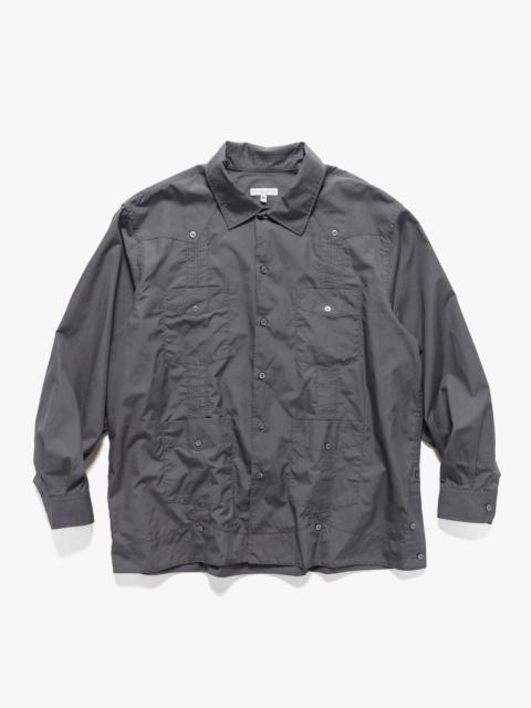Engineered Garments Guayabera Shirt 2Ply Broadcloth Charcoal