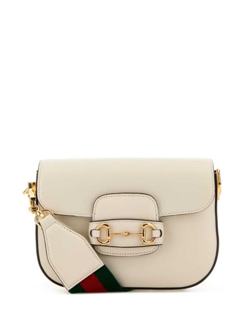GUCCI Gucci Women Ivory Leather Mini Horsebit 1955 Shoulder Bag