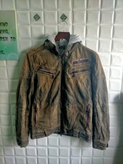 Other Designers Vintage In The Attic Fur Denim Jacket 90s