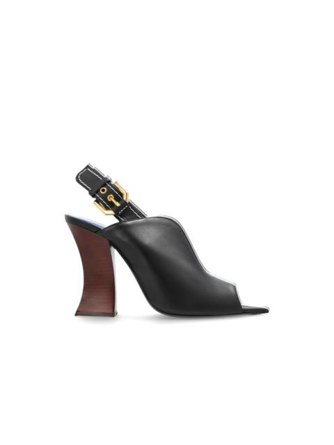 Lanvin LANVIN Black Leather Heel Mules New & Authentic (Women's siz