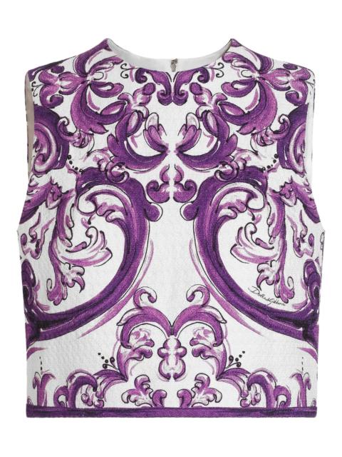 Dolce & Gabbana Majolica-print top