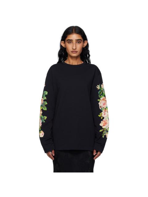 Black Rose Bouquet Long Sleeve T-shirt