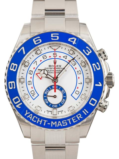 ROLEX Pre-owned Rolex Yacht-Master II White Dial 116680 Blue Bezel