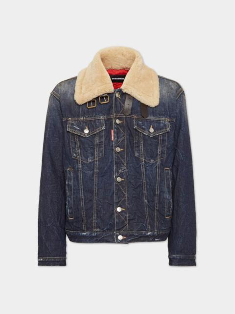 DSQUARED2 DENIM AVIATOR JACKET