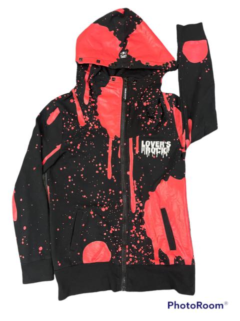 Other Designers Japanese Brand - Hoodie Punk Overprint Splash Art Japanese Brand Lovers Rock