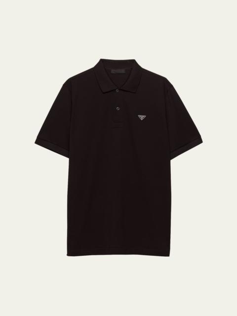 Men's Slim Pique Knit Logo Polo