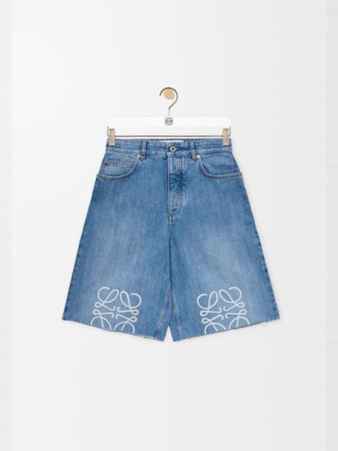 Loewe Anagram shorts in denim