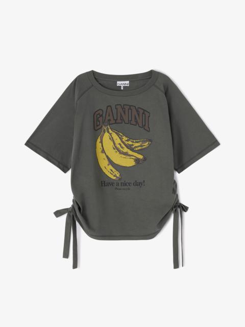 GANNI GREY BANANA T-SHIRT