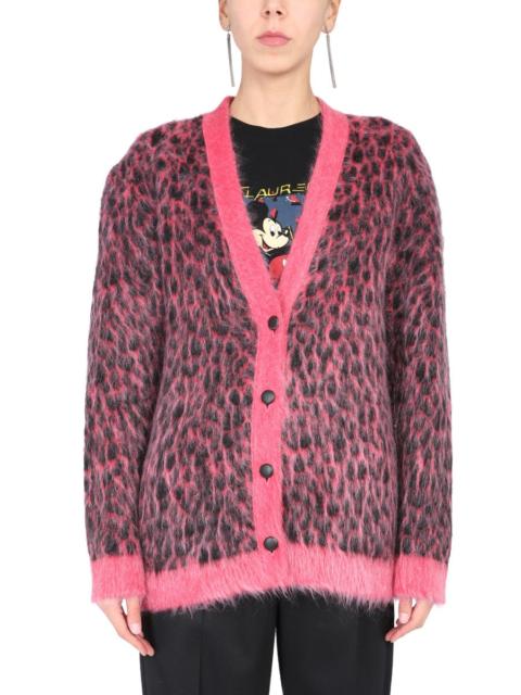 SAINT LAURENT Saint Laurent Women Leopard Jacquard Cardigan
