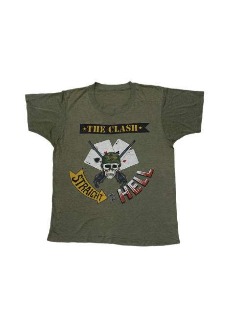 Other Designers Vintage - Rare Vintage 84’ Shirt The Clash Straight toHellOutOfControl