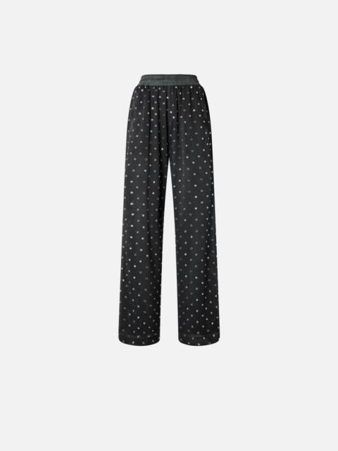 PINKO MESH TROUSERS WITH MIRROR DETAIL