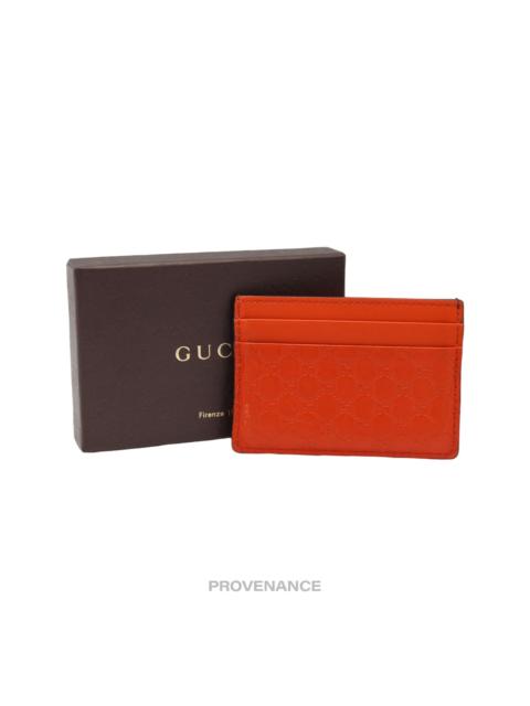 GUCCI Gucci Card Holder Wallet - Orange MicroGuccissima Leather
