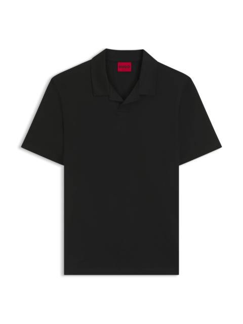 HUGO JOHNNY-COLLAR SLIM-FIT POLO SHIRT IN STRETCH COTTON