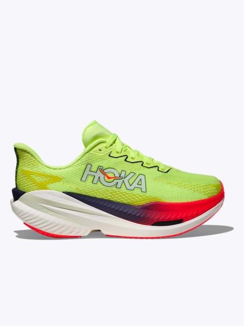 HOKA Women's Mach X 3 Shoes in Neon Yuzu/Squid Ink