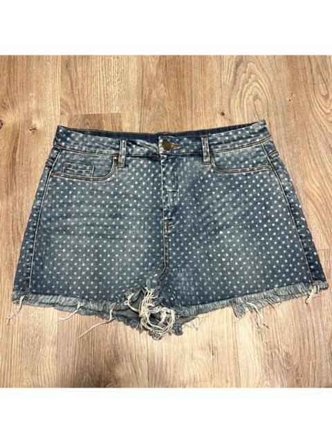 Other Designers Blank NYC - Black NYC Polka Dot Frayed Hem Shorts