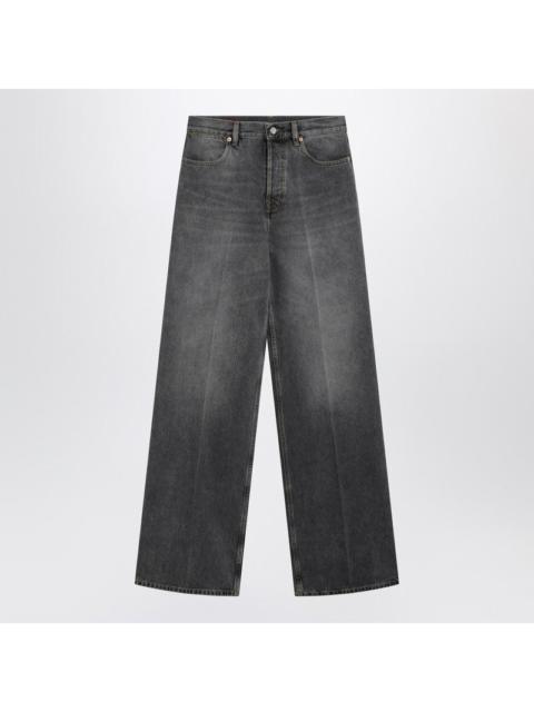 GUCCI Gucci Grey Stone-Washed Wide-Leg Jeans Women
