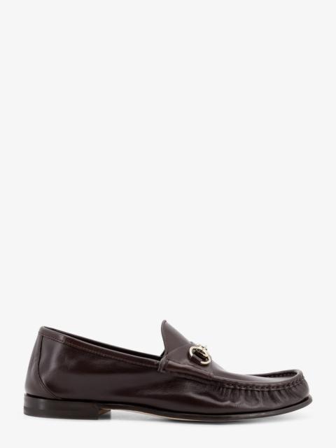 GUCCI Gucci Lugano Leather Loafers Brown Men