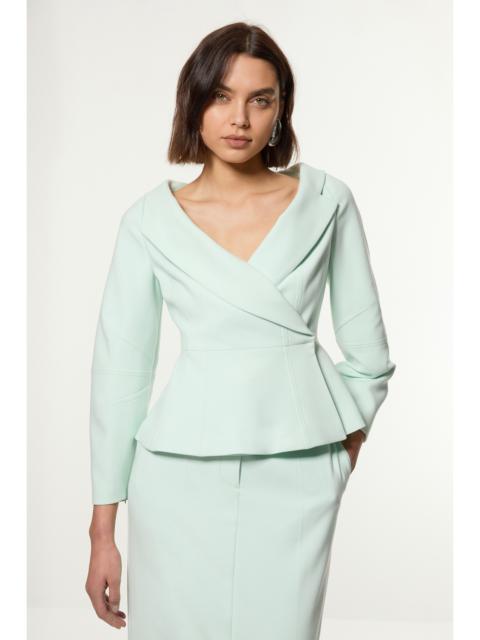 KAREN MILLEN Compact Stretch Tailored Assymetric Peplum Jacket
