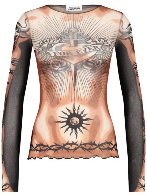 Jean Paul Gaultier Jean Paul Gaultier Women "Safe Sex Tatoo" Print Top
