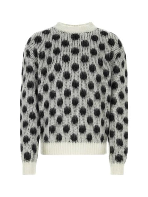 Marni Men Embroidered Acetate Blend Sweater