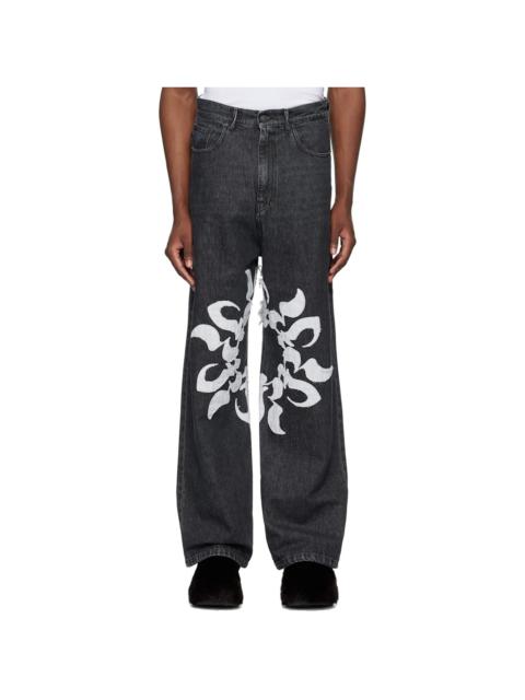 KUSIKOHC Black Patch Jeans