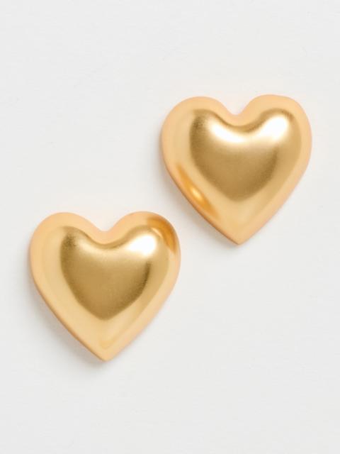 ROXANNE ASSOULIN The Puffy Heart Gold Stud Earrings