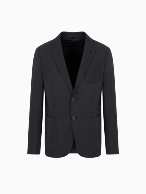 GIORGIO ARMANI Upton Line single-breasted jacket in a silk-blend twill