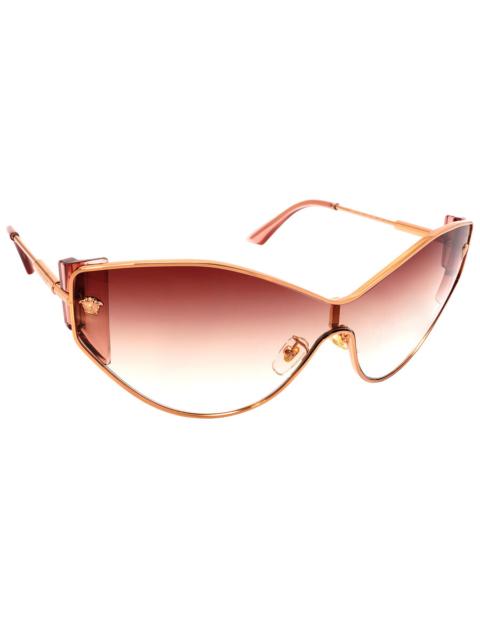 VERSACE Versace Clear Gradient Orange Gradient Brown Cat Eye Ladies Sunglasses VE2239 14120P 47