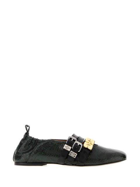 GANNI Ganni Women Printed Synthetic Leather Ballerinas
