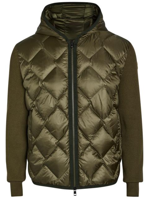 Moncler Moncler Hooded Quilted Shell and Cotton-blend Cardigan