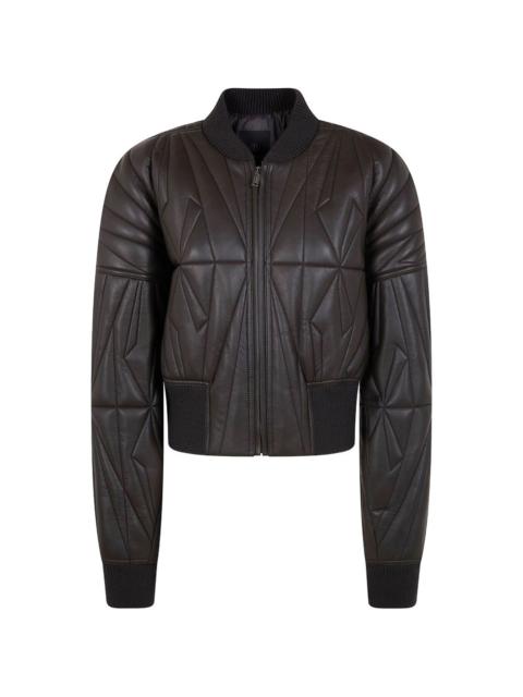 Moncler Moncler + Rick Owens Women Leather Bomber Jacket